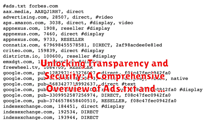 Unlocking Transparency and Security: A Comprehensive Overview of Ads.txt and App-Ads.txt